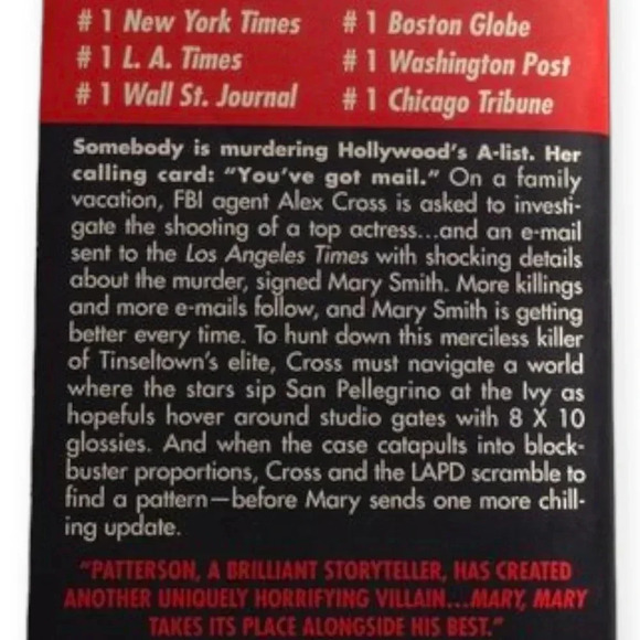 Mary Mary by James Patterson Pocket Size Paperback Book Novel  A Good Read - Picture 2 of 2